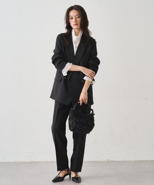 LOUNGEDRESS（ラウンジドレス）の「ダブルクロスジャケット（テーラードジャケット・レディース・ブラック/ベージュ/ネイビー・FREE）」の21枚目の写真