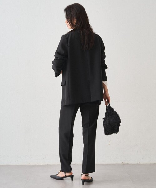 LOUNGEDRESS(ラウンジドレス)の「《オンオフ活躍/セットアップ着用可》ダブルクロスジャケット(テーラードジャケット・レディース・ブラック/ベージュ/ネイビー・FREE)」の21枚目の写真
