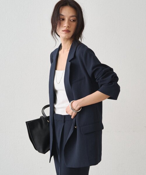 LOUNGEDRESS（ラウンジドレス）の「ダブルクロスジャケット（テーラードジャケット・レディース・ブラック/ベージュ/ネイビー・FREE）」の15枚目の写真