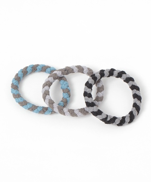 niko and...(ニコアンド)の「ボーダー3SETヘアゴム(ヘアゴム・レディース・ブルー/ピンク・0)」の2枚目の写真