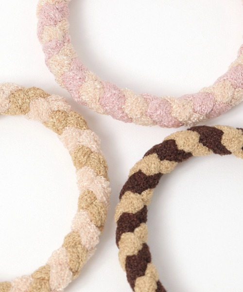 niko and...(ニコアンド)の「ボーダー3SETヘアゴム(ヘアゴム・レディース・ブルー/ピンク・0)」の4枚目の写真