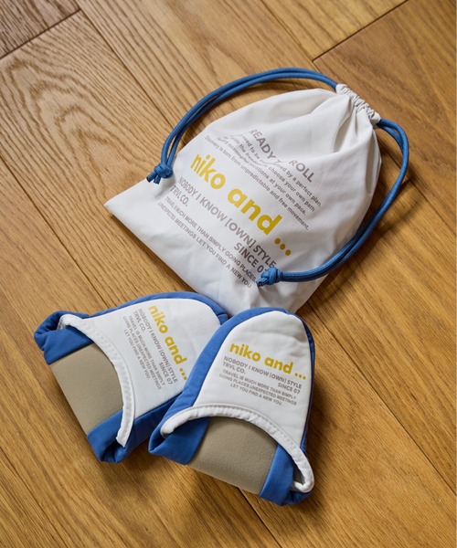 niko and...（ニコアンド）の「ニコロゴポータブルスリッパ（ルームシューズ/スリッパ・レディース・アイボリー/ブラック・MEDIUM/LARGE）」の2枚目の写真