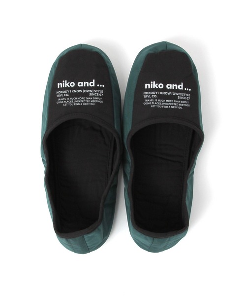 niko and...（ニコアンド）の「ニコロゴポータブルスリッパ（ルームシューズ/スリッパ・レディース・アイボリー/ブラック・MEDIUM/LARGE）」の9枚目の写真