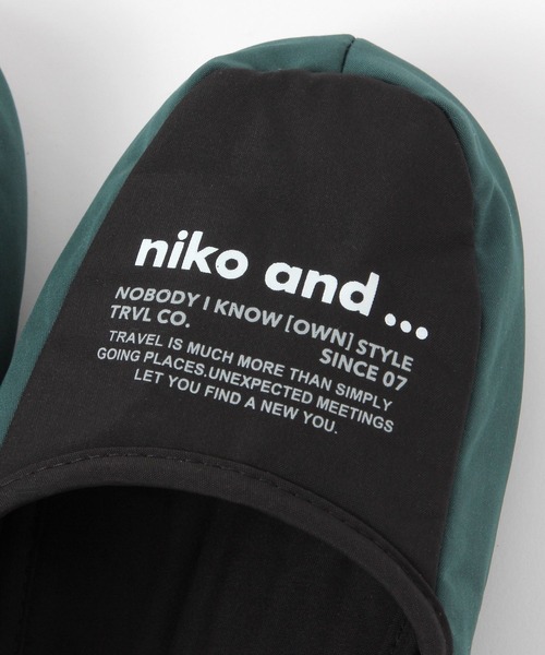 niko and...（ニコアンド）の「ニコロゴポータブルスリッパ（ルームシューズ/スリッパ・レディース・アイボリー/ブラック・MEDIUM/LARGE）」の15枚目の写真