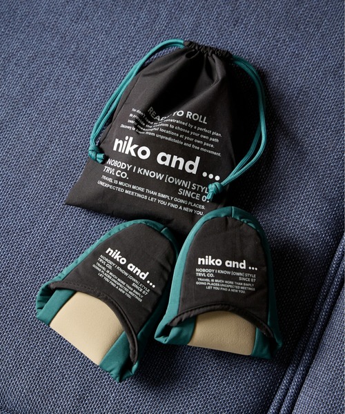 niko and...（ニコアンド）の「ニコロゴポータブルスリッパ（ルームシューズ/スリッパ・レディース・アイボリー/ブラック・MEDIUM/LARGE）」の3枚目の写真