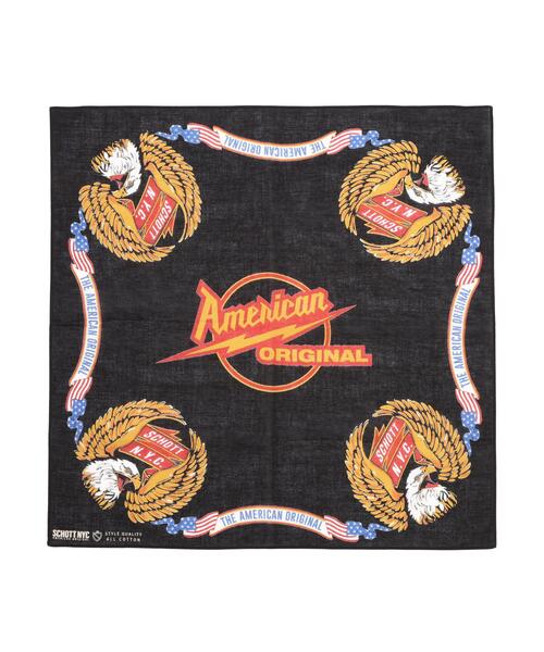 schott(ショット)の「Schott/ショット/BANDANA ”EAGLE”/バンダナ "バンダナ"(バンダナ/スカーフ・メンズ・ブラック/ネイビー・F)」の1枚目の写真