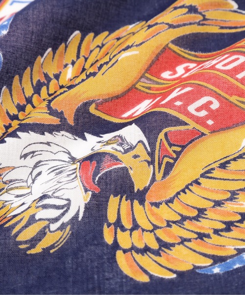 schott（ショット）の「Schott/ショット/BANDANA ”EAGLE”/バンダナ "バンダナ"（バンダナ/スカーフ・メンズ・ブラック/ネイビー・F）」の5枚目の写真