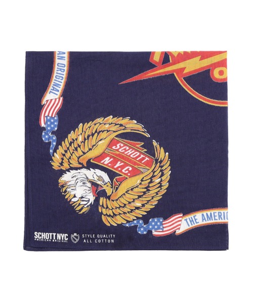 schott（ショット）の「Schott/ショット/BANDANA ”EAGLE”/バンダナ "バンダナ"（バンダナ/スカーフ・メンズ・ブラック/ネイビー・F）」の12枚目の写真