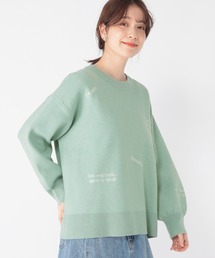 studio CLIP | 12ゲージランダム刺繍スウェットライクニット(ニット/セーター)