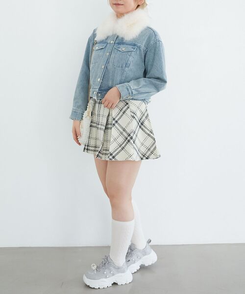 MAJESTIC LEGON（マジェスティックレゴン）の「2wayフェイクファーカラーブルゾン（ブルゾン・レディース・ブルー/アイボリー/ベージュ・MEDIUM）」の10枚目の写真