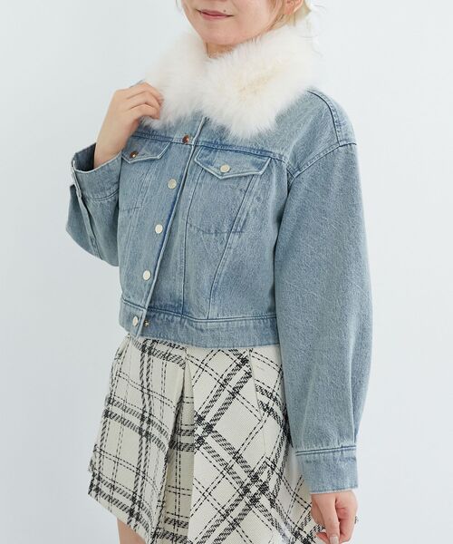 MAJESTIC LEGON（マジェスティックレゴン）の「2wayフェイクファーカラーブルゾン（ブルゾン・レディース・ブルー/アイボリー/ベージュ・MEDIUM）」の13枚目の写真