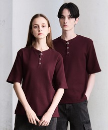 CLEL（クレイル）の「【CLEL】Functional Thermal Henley Neck Short Sleeve T-Shirt   ファンクショナリー サーマルヘンリーネック半袖Tシャツ(抗菌防臭 吸水速乾)（Tシャツ/カットソー）」