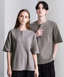 CLEL(�N���C��)�́yCLEL�zFunctional Thermal Henley Neck Short Sleeve T-Shirt / �t�@���N�V���i���[ �T�[�}���w�����[�l�b�N����T�V���c(T�V���c/�J�b�g�\�[)