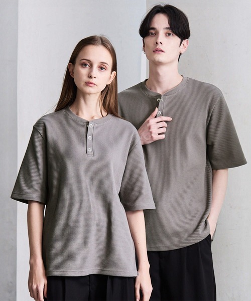 ファンクショナリー サーマルヘンリーネックTシャツM CLEL】Functionary Thermal Henley Neck T-Shirt / ファンクショナリー