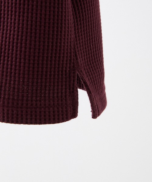 CLEL(クレイル)の「【CLEL】Functional Thermal Henley Neck Short Sleeve T-Shirt / ファンクショナリー サーマルヘンリーネック半袖Tシャツ(抗菌防臭/吸水速乾)(Tシャツ/カットソー・メンズ・ブラック/ワイン/グレイッシュベージュ/ネイビー/杢グレー/ダークブラウン/グレー系2/グレー系1・L/M/S/XS)」の18枚目の写真