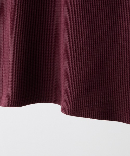 CLEL(クレイル)の「【CLEL】Functional Thermal Henley Neck Short Sleeve T-Shirt / ファンクショナリー サーマルヘンリーネック半袖Tシャツ(抗菌防臭/吸水速乾)(Tシャツ/カットソー・メンズ・ブラック/ワイン/グレイッシュベージュ/ネイビー/杢グレー/ダークブラウン/グレー系2/グレー系1・L/M/S/XS)」の19枚目の写真