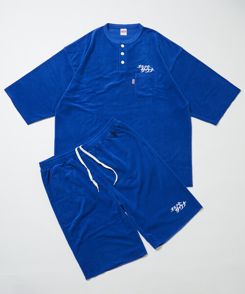 FREAK'S STORE（フリークスストア）の「SAUVENIR/サウベニア 【新色追加】別注 KANNAIGI by Healthknit/パイル/館内着/ヘルスニット/セットアップ/ユニセックス対応（ルームウェア/パジャマ・メンズ・ブルー/グレー/ブラック系その他/バーガンディー/ホワイト系その他/その他/ブラック・MEDIUM/SMALL/LARGE）」の6枚目の写真