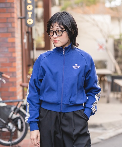 CONVERSE(コンバース)の「【CONVERSE/コンバース】【最旬トラックジャケット】ラインスリーブジャケット トリコット素材 スポーツMIX(ジャージ・レディース・グレー/アイボリー/ブラック/ブルー・LARGE/MEDIUM)」の8枚目の写真