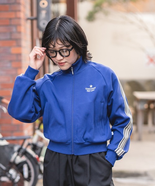 CONVERSE(コンバース)の「【CONVERSE/コンバース】【最旬トラックジャケット】ラインスリーブジャケット トリコット素材 スポーツMIX(ジャージ・レディース・グレー/アイボリー/ブラック/ブルー・LARGE/MEDIUM)」の9枚目の写真