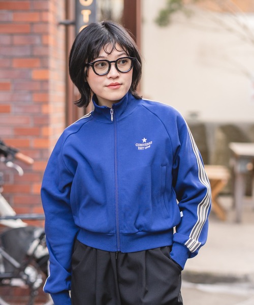 CONVERSE(コンバース)の「【CONVERSE/コンバース】【最旬トラックジャケット】ラインスリーブジャケット トリコット素材 スポーツMIX(ジャージ・レディース・グレー/アイボリー/ブラック/ブルー・LARGE/MEDIUM)」の10枚目の写真