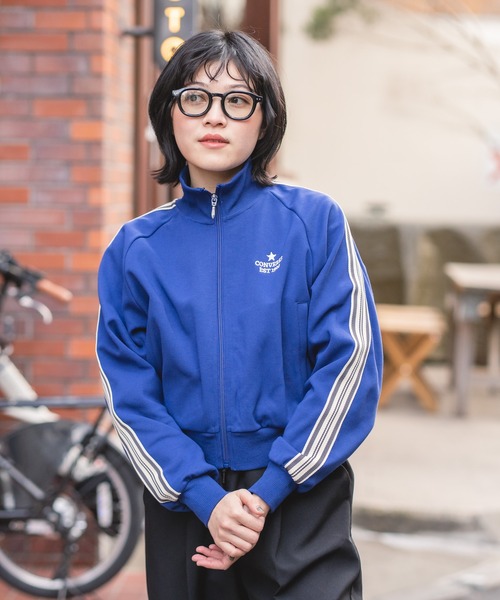 CONVERSE(コンバース)の「【CONVERSE/コンバース】【最旬トラックジャケット】ラインスリーブジャケット トリコット素材 スポーツMIX(ジャージ・レディース・グレー/アイボリー/ブラック/ブルー・LARGE/MEDIUM)」の11枚目の写真
