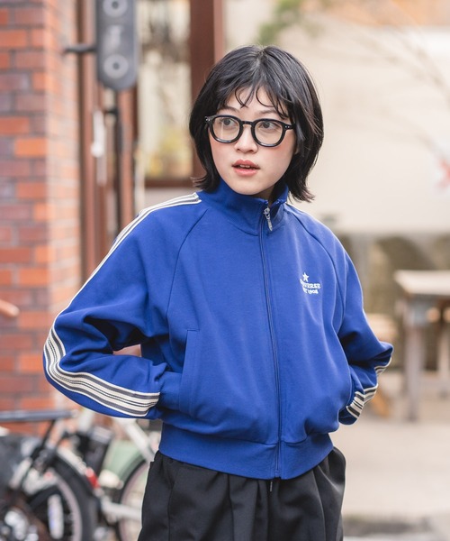 CONVERSE(コンバース)の「【CONVERSE/コンバース】【最旬トラックジャケット】ラインスリーブジャケット トリコット素材 スポーツMIX(ジャージ・レディース・グレー/アイボリー/ブラック/ブルー・LARGE/MEDIUM)」の12枚目の写真