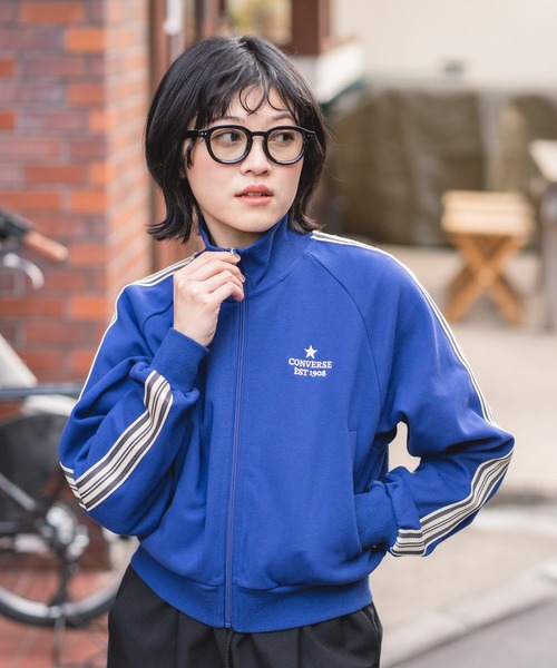 CONVERSE(コンバース)の「【CONVERSE/コンバース】【最旬トラックジャケット】ラインスリーブジャケット トリコット素材 スポーツMIX(ジャージ・レディース・グレー/アイボリー/ブラック/ブルー・LARGE/MEDIUM)」の14枚目の写真