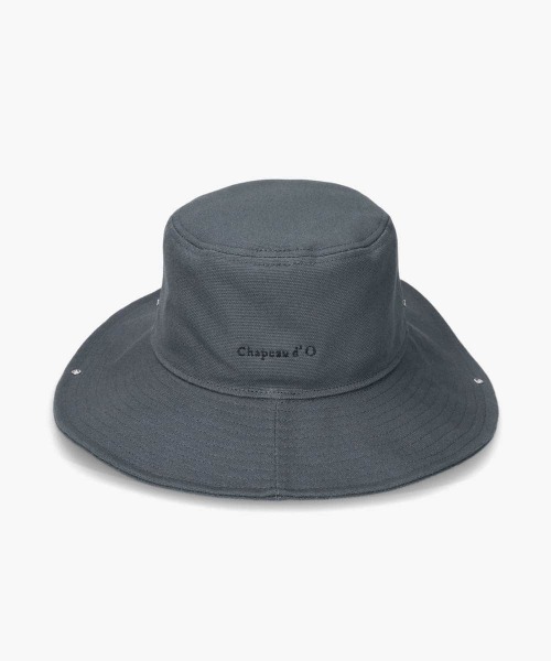 Chapeau d' O（シャポードオー）の「Chapeau d' O  Canvas Ten-gallon Hat / シャポードオー（ハット・レディース・ブラウン/ダークグレー/ベージュ・M/57.5cm）」の5枚目の写真