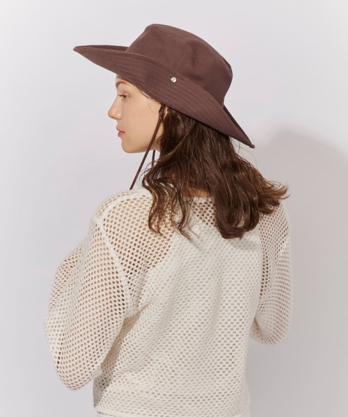 Chapeau d' O（シャポードオー）の「Chapeau d' O  Canvas Ten-gallon Hat / シャポードオー（ハット・レディース・ブラウン/ダークグレー/ベージュ・M/57.5cm）」の13枚目の写真