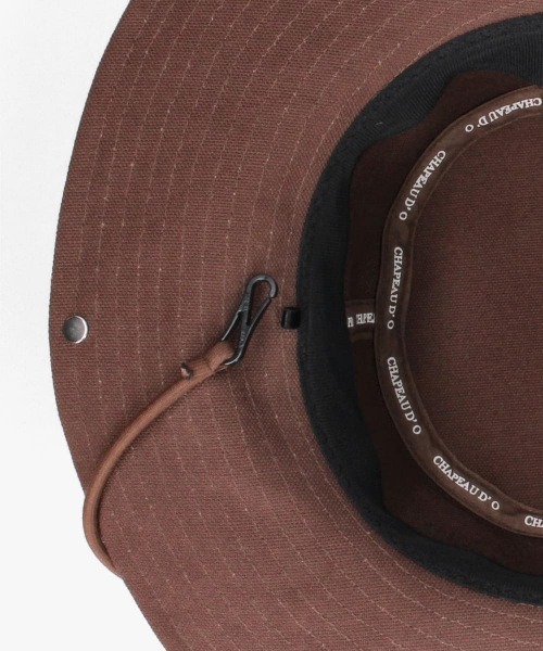 Chapeau d' O（シャポードオー）の「Chapeau d' O  Canvas Ten-gallon Hat / シャポードオー（ハット・レディース・ブラウン/ダークグレー/ベージュ・M/57.5cm）」の22枚目の写真