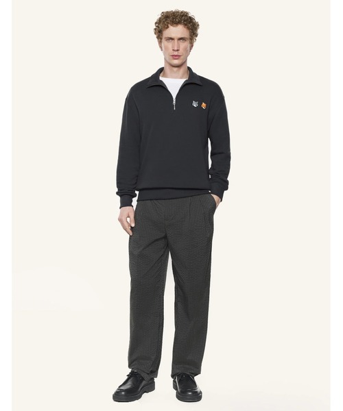 Maison Kitsune(メゾンキツネ)の「DOUBLE FOX HEAD HALF ZIP COMFORT SWEATSHIRT(スウェット・メンズ・ブラック・XS/XL/S/M/L)」の4枚目の写真