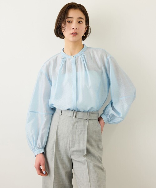 ROPE'(ロペ)の「キュプラシルクボリュームスリーブブラウス/イージーケア(シャツ/ブラウス・レディース・サックスブルー/ピンク系その他2/ベージュ系その他2・FREE)」の17枚目の写真