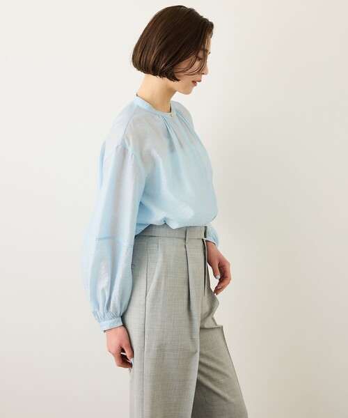 ROPE'(ロペ)の「キュプラシルクボリュームスリーブブラウス/イージーケア(シャツ/ブラウス・レディース・サックスブルー/ピンク系その他2/ベージュ系その他2・FREE)」の19枚目の写真