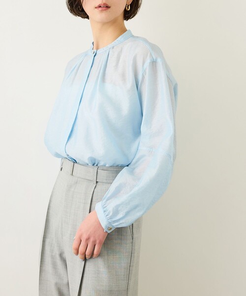 ROPE'(ロペ)の「キュプラシルクボリュームスリーブブラウス/イージーケア(シャツ/ブラウス・レディース・サックスブルー/ピンク系その他2/ベージュ系その他2・FREE)」の22枚目の写真