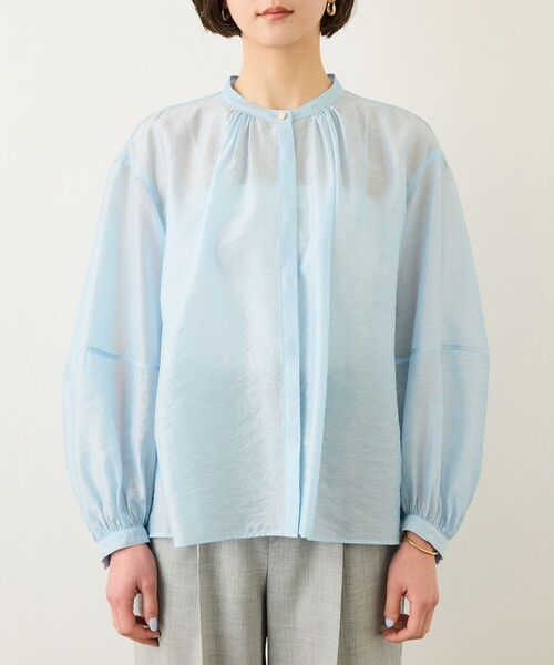 ROPE'(ロペ)の「キュプラシルクボリュームスリーブブラウス/イージーケア(シャツ/ブラウス・レディース・サックスブルー/ピンク系その他2/ベージュ系その他2・FREE)」の8枚目の写真