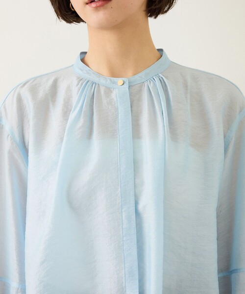 ROPE'(ロペ)の「キュプラシルクボリュームスリーブブラウス/イージーケア(シャツ/ブラウス・レディース・サックスブルー/ピンク系その他2/ベージュ系その他2・FREE)」の11枚目の写真