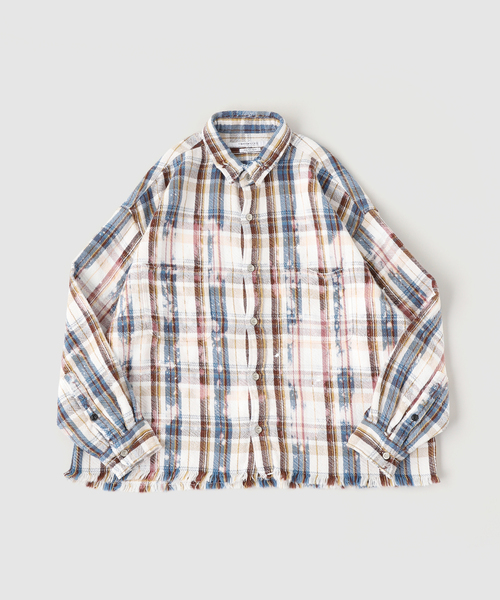 JOURNAL STANDARD(ジャーナルスタンダード)の「ネルファット クラッシュ チェックシャツ(シャツ/ブラウス・メンズ・レッド/ネイビー/ベージュ・LARGE/MEDIUM)」の1枚目の写真