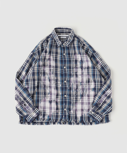 JOURNAL STANDARD(ジャーナルスタンダード)の「ネルファット クラッシュ チェックシャツ(シャツ/ブラウス・メンズ・レッド/ネイビー/ベージュ・LARGE/MEDIUM)」の2枚目の写真