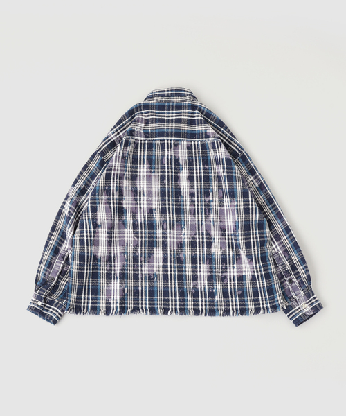 JOURNAL STANDARD(ジャーナルスタンダード)の「ネルファット クラッシュ チェックシャツ(シャツ/ブラウス・メンズ・レッド/ネイビー/ベージュ・LARGE/MEDIUM)」の4枚目の写真