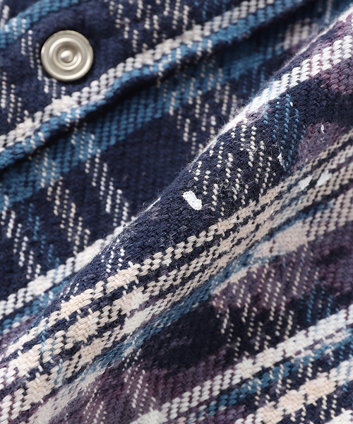 JOURNAL STANDARD(ジャーナルスタンダード)の「ネルファット クラッシュ チェックシャツ(シャツ/ブラウス・メンズ・レッド/ネイビー/ベージュ・LARGE/MEDIUM)」の7枚目の写真