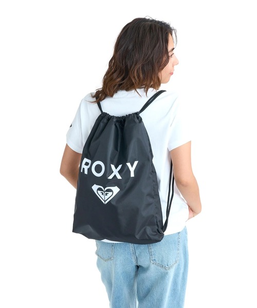 ROXY(ロキシー)の「ROXY ウィメンズ ACTIVE DRAW バックパック/リュック 【2026年春夏モデル】/ロキシーナップサック(バックパック/リュック・レディース・ホワイト/ピンク・FREE)」の2枚目の写真