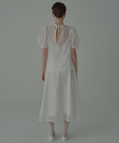 HONEY MI HONEY（ハニーミーハニー）の「flower organdie flare skirt（スカート・レディース・ピンク/ホワイト/ブラック・FREE）」の6枚目の写真