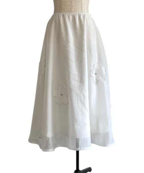 HONEY MI HONEY（ハニーミーハニー）の「flower organdie flare skirt（スカート・レディース・ピンク/ホワイト/ブラック・FREE）」の15枚目の写真