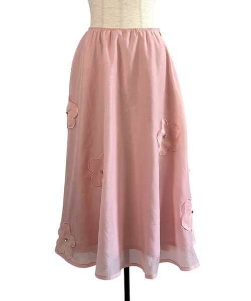 HONEY MI HONEY（ハニーミーハニー）の「flower organdie flare skirt（スカート・レディース・ピンク/ホワイト/ブラック・FREE）」の16枚目の写真