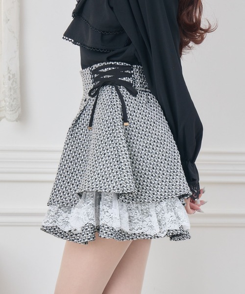 couture BY ROJITA(クチュールバイロジータ)の「【セットアップ対応】ツイードスカパン(スカート・レディース・ベージュ/マルチ/ブラック・FREE)」の11枚目の写真