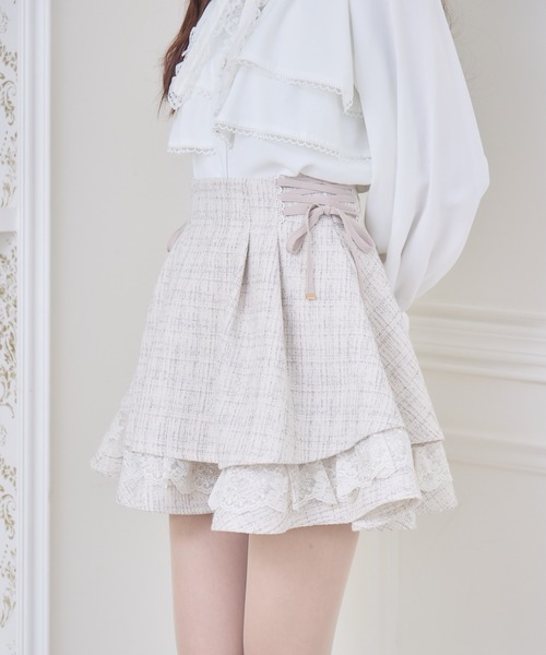 couture BY ROJITA(クチュールバイロジータ)の「【セットアップ対応】ツイードスカパン(スカート・レディース・ベージュ/マルチ/ブラック・FREE)」の20枚目の写真