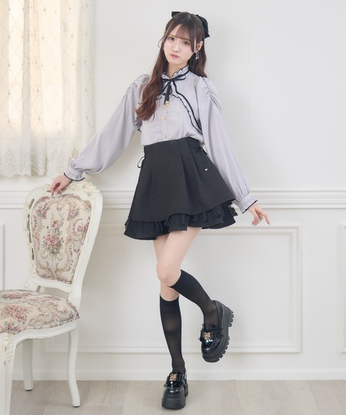 couture BY ROJITA(クチュールバイロジータ)の「【セットアップ対応】ツイードスカパン(スカート・レディース・ベージュ/マルチ/ブラック・FREE)」の4枚目の写真