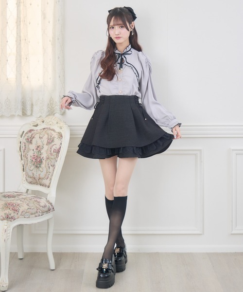 couture BY ROJITA(クチュールバイロジータ)の「【セットアップ対応】ツイードスカパン(スカート・レディース・ベージュ/マルチ/ブラック・FREE)」の5枚目の写真