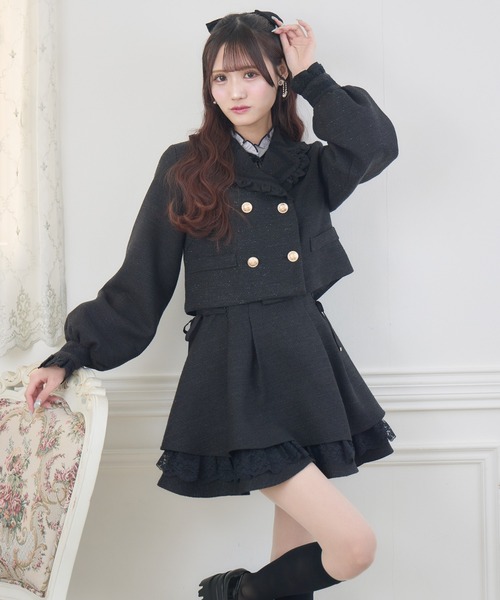 couture BY ROJITA(クチュールバイロジータ)の「【セットアップ対応】ツイードスカパン(スカート・レディース・ベージュ/マルチ/ブラック・FREE)」の8枚目の写真