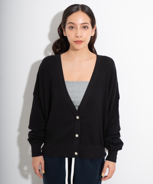 CAROUSE LAMBRA（ケラウズランブラ）の「LOOSE V CD（カーディガン/ボレロ・レディース・ピンク/ブラック・FREE）」の2枚目の写真